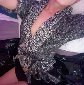 Free People Olivia Black Floral Cross Wrap Top XS